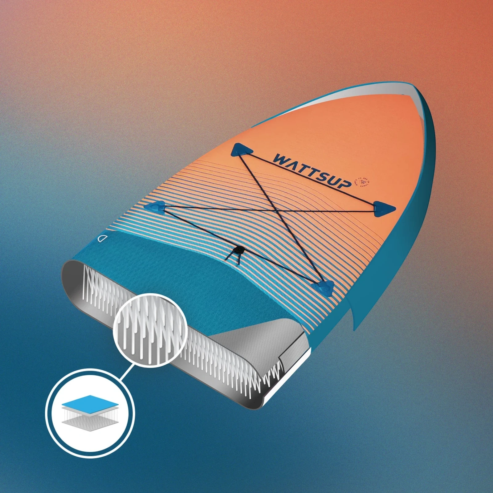 DESKA SUP WATTSUP F11 335 (11'), uniwersalne / Allround, pomarańczowy - obrazek 25