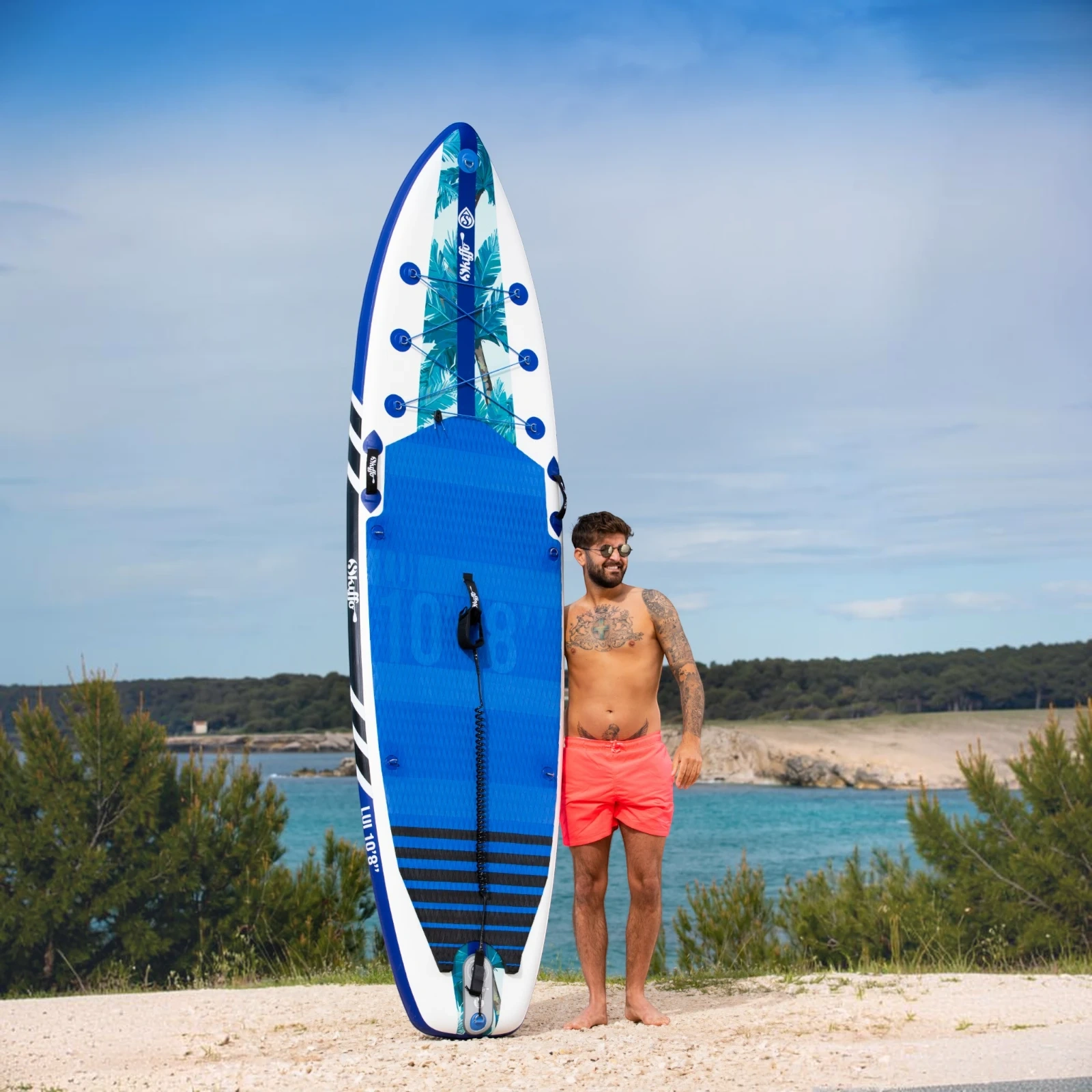 DESKA SUP SKIFFO LUI 325cm 10'8 PCV TRZYWARSTOWA PLECAK NA KÓŁKACH POMPKA - obrazek 9
