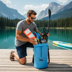 Worek Wodoszczelny RIDEWAVE Day Bag STORM 30L, niebieski