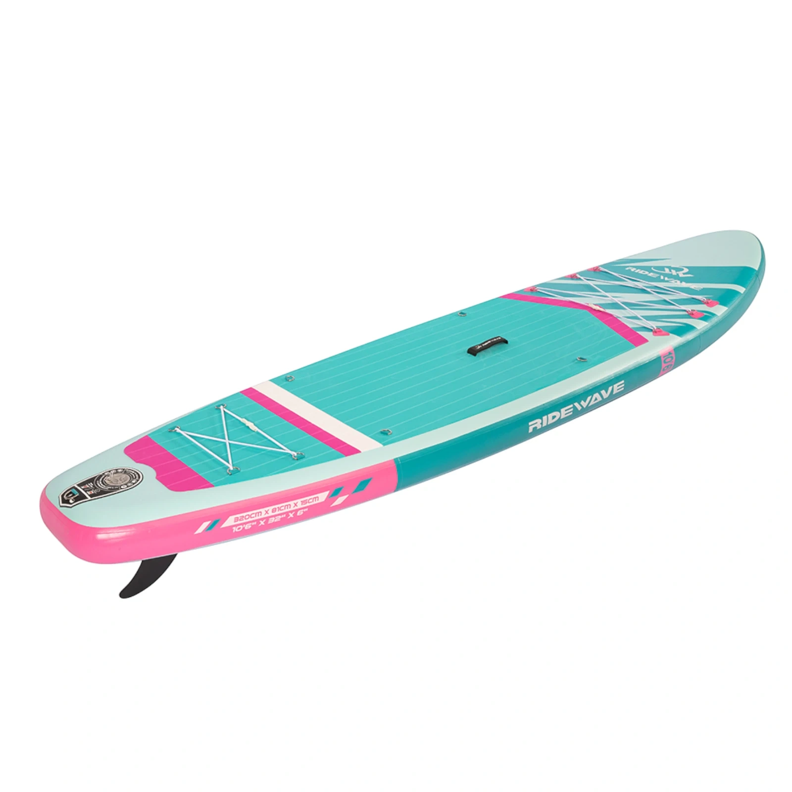 Deska SUP RIDEWAVE ALL AROUND 350 (11'5), uniwersalne, jasnoturkusowy / różowy - obrazek 11