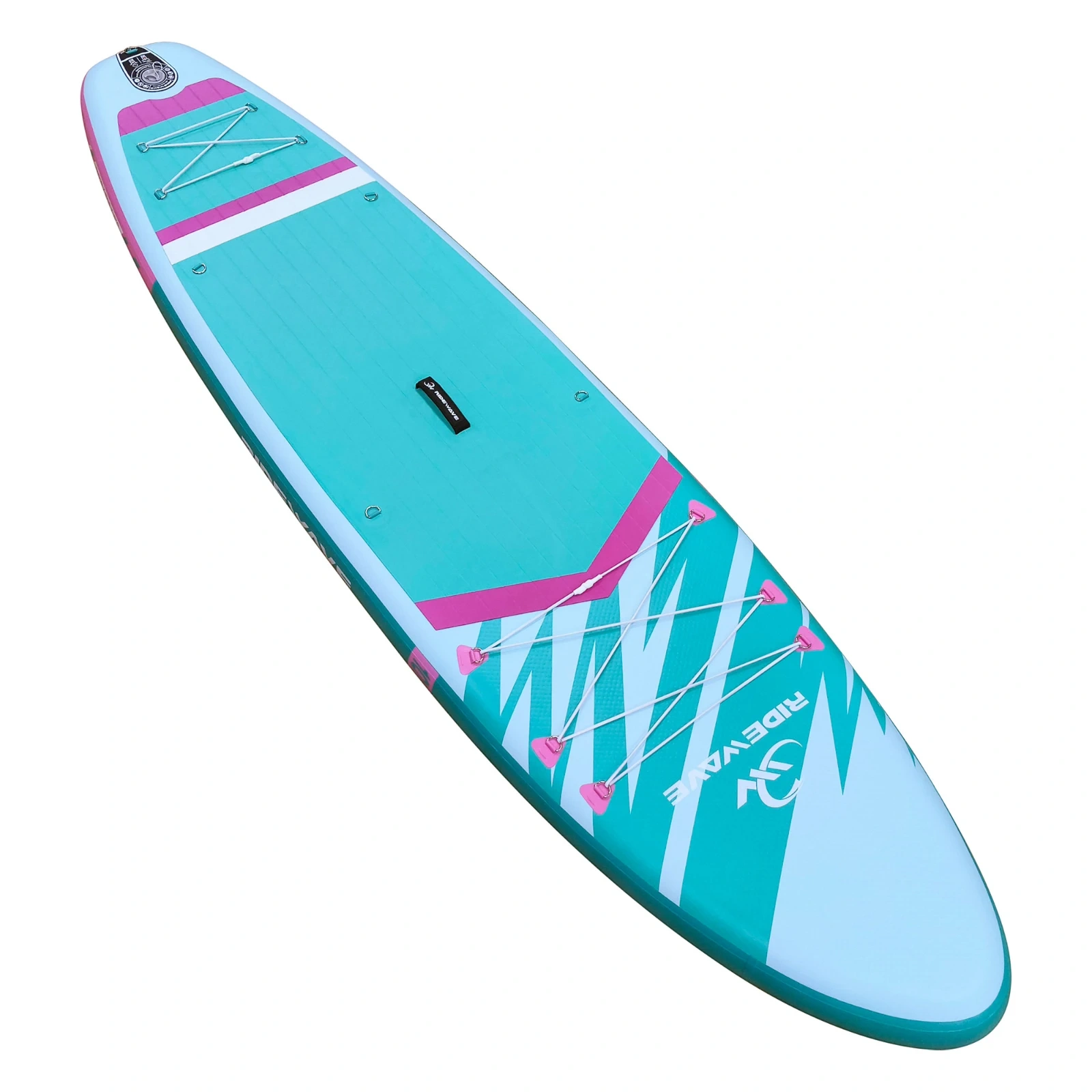 Deska SUP RIDEWAVE ALL AROUND 350 (11'5), uniwersalne, jasnoturkusowy / różowy - obrazek 14