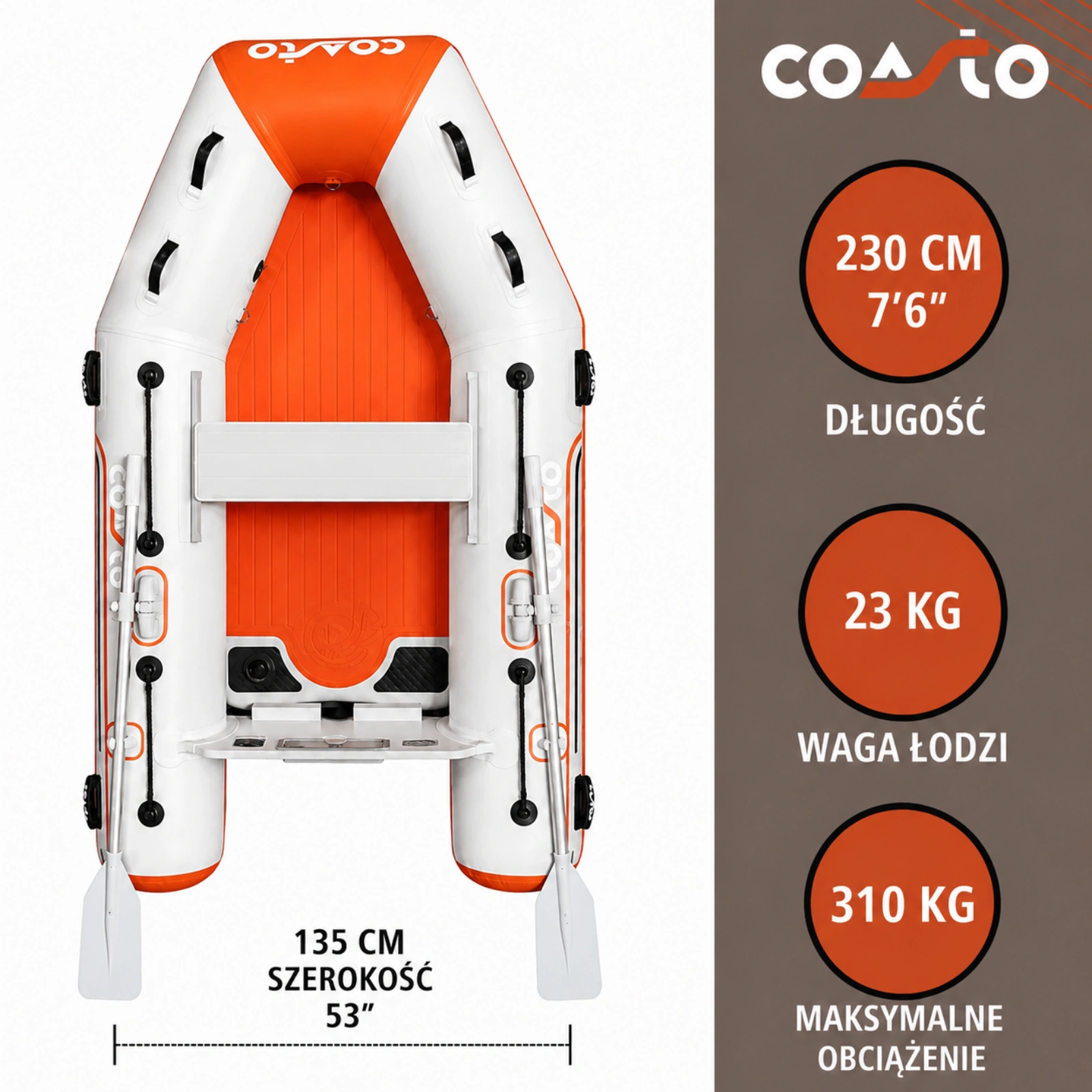 Ponton COASTO DS 230S parametry
