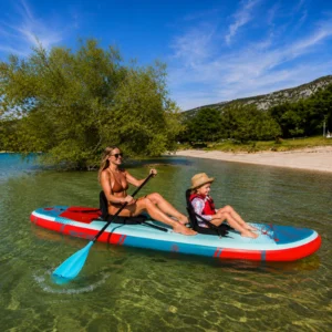 DESKA SUP WATTSUP F12 366 (12'), uniwersalne duże / rodzinne / Allround, ciemnoturkusowy