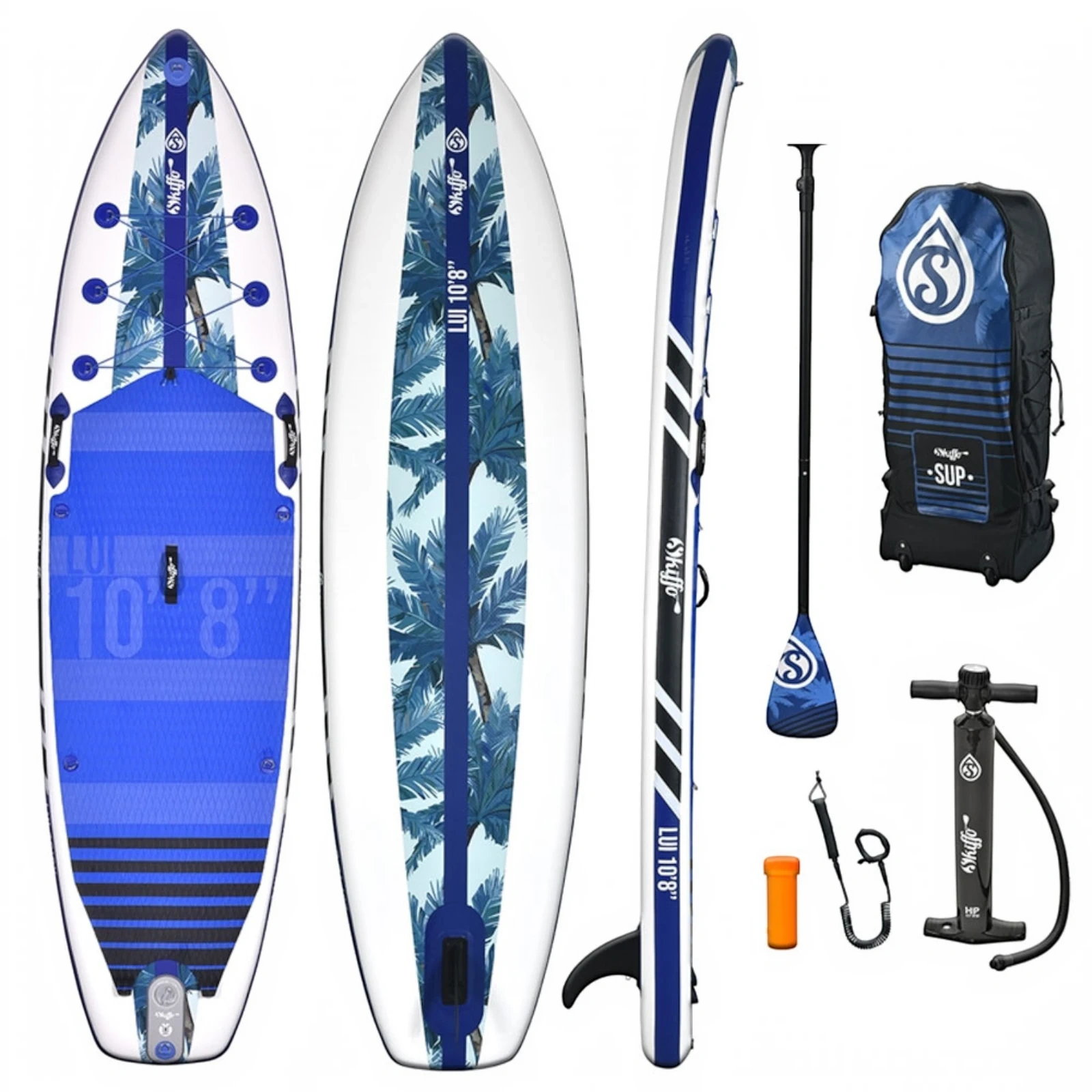 DESKA SUP SKIFFO LUI 325cm 10'8 PCV TRZYWARSTOWA PLECAK NA KÓŁKACH POMPKA - obrazek 8