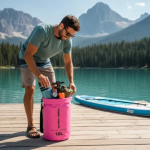 Worek Wodoszczelny RIDEWAVE Day Bag STORM 10L, różowy